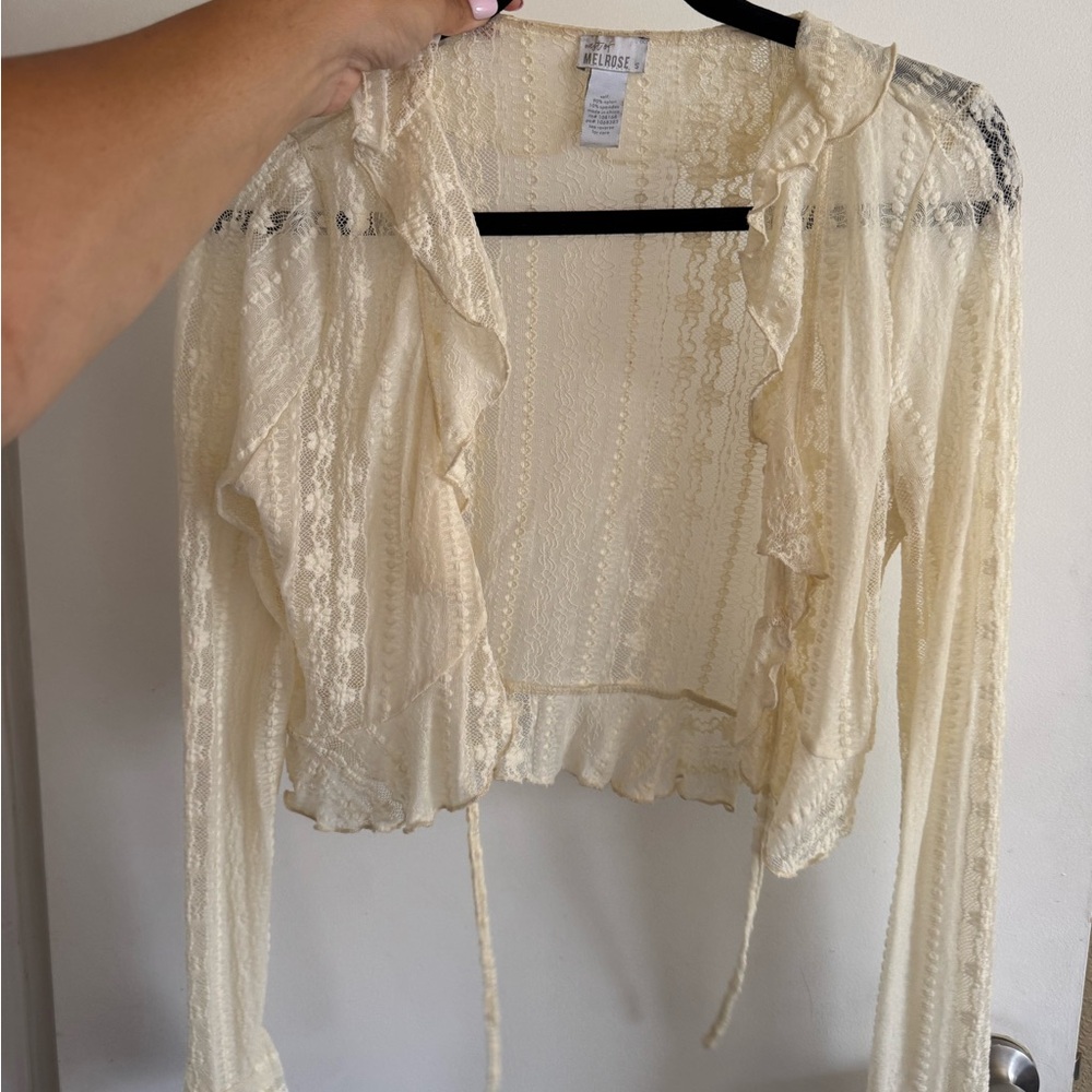 Cream Lace Women's Top